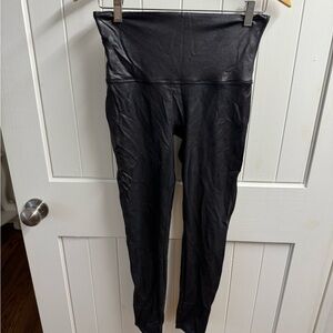 Spanx Size XL- pleather High-Waisted Leggings